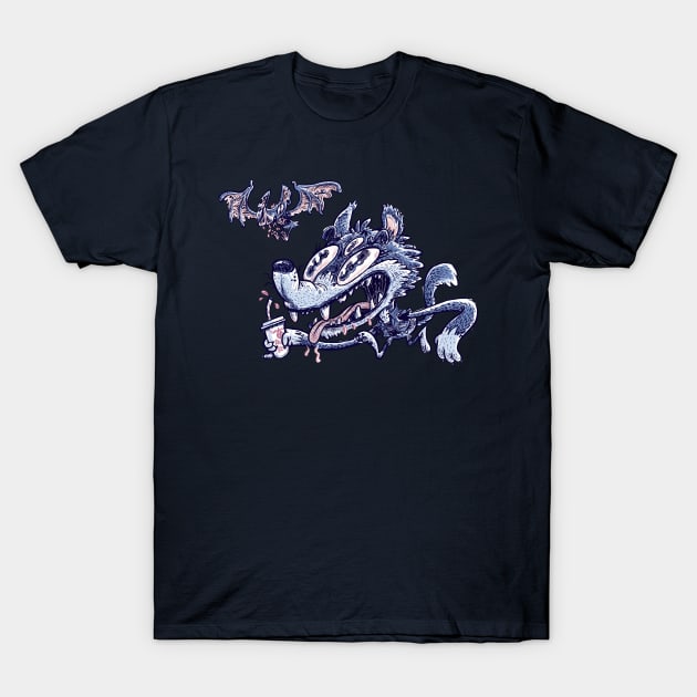 Wolf & Bat T-Shirt by natebear